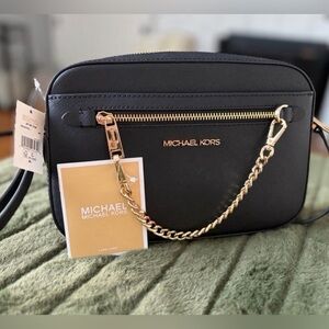NWT Michael Kors Large Black Saffiano Crossbody Bag